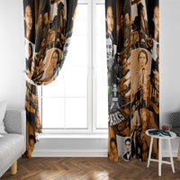 Rosa Parks Window Curtain Sepia Collage Design Civil Rights Icon I Believe There Is Only One Race Quote - Wonder Print Shop