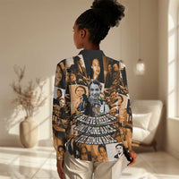 Rosa Parks Women Casual Shirt Sepia Collage Design Civil Rights Icon I Believe There Is Only One Race Quote - Wonder Print Shop