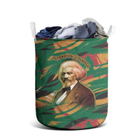 Frederick Douglass Laundry Basket Green Abstract Design Civil Rights Leader Quote on Race and Humanity - Wonder Print Shop
