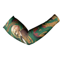 Frederick Douglass Arm Sleeves Green Abstract Design Civil Rights Leader Quote on Race and Humanity - Wonder Print Shop