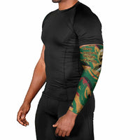 Frederick Douglass Arm Sleeves Green Abstract Design Civil Rights Leader Quote on Race and Humanity - Wonder Print Shop