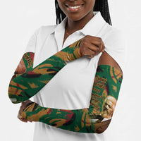 Frederick Douglass Arm Sleeves Green Abstract Design Civil Rights Leader Quote on Race and Humanity - Wonder Print Shop