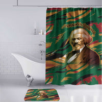 Frederick Douglass Bathroom Set Green Abstract Design Civil Rights Leader Quote on Race and Humanity - Wonder Print Shop
