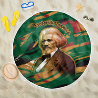 Frederick Douglass Beach Blanket Green Abstract Design Civil Rights Leader Quote on Race and Humanity - Wonder Print Shop