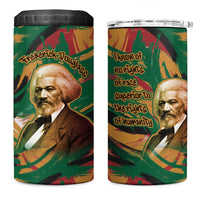 Frederick Douglass 4 in 1 Can Cooler Tumbler Green Abstract Design Civil Rights Leader Quote on Race and Humanity - Wonder Print Shop