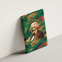 Frederick Douglass Canvas Wall Art Green Abstract Design Civil Rights Leader Quote on Race and Humanity - Wonder Print Shop