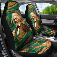 Frederick Douglass Car Seat Cover Green Abstract Design Civil Rights Leader Quote on Race and Humanity - Wonder Print Shop