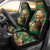 Frederick Douglass Car Seat Cover Green Abstract Design Civil Rights Leader Quote on Race and Humanity - Wonder Print Shop