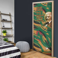 Frederick Douglass Door Cover Green Abstract Design Civil Rights Leader Quote on Race and Humanity - Wonder Print Shop