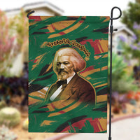 Frederick Douglass Garden Flag Green Abstract Design Civil Rights Leader Quote on Race and Humanity - Wonder Print Shop