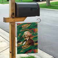 Frederick Douglass Garden Flag Green Abstract Design Civil Rights Leader Quote on Race and Humanity - Wonder Print Shop