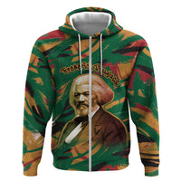 Frederick Douglass Hoodie Green Abstract Design Civil Rights Leader Quote on Race and Humanity - Wonder Print Shop