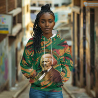 Frederick Douglass Hoodie Green Abstract Design Civil Rights Leader Quote on Race and Humanity - Wonder Print Shop