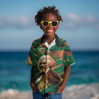 Frederick Douglass Kid Hawaiian Shirt Green Abstract Design Civil Rights Leader Quote on Race and Humanity TS04