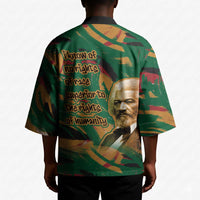 Frederick Douglass Kimono Green Abstract Design Civil Rights Leader Quote on Race and Humanity - Wonder Print Shop