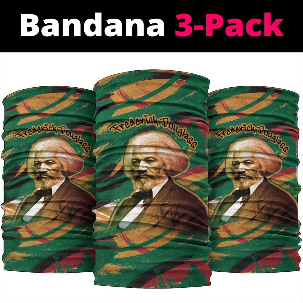 Frederick Douglass Neck Gaiter Green Abstract Design Civil Rights Leader Quote on Race and Humanity - Wonder Print Shop