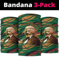 Frederick Douglass Neck Gaiter Green Abstract Design Civil Rights Leader Quote on Race and Humanity - Wonder Print Shop