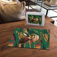 Frederick Douglass Puzzle Green Abstract Design Civil Rights Leader Quote on Race and Humanity - Wonder Print Shop