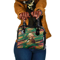 Frederick Douglass Shoulder Handbag Green Abstract Design Civil Rights Leader Quote on Race and Humanity - Wonder Print Shop