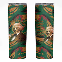 Frederick Douglass Skinny Tumbler Green Abstract Design Civil Rights Leader Quote on Race and Humanity - Wonder Print Shop