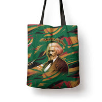 Frederick Douglass Tote Bag Green Abstract Design Civil Rights Leader Quote on Race and Humanity - Wonder Print Shop