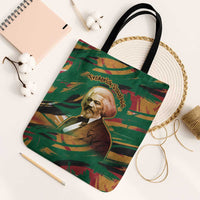 Frederick Douglass Tote Bag Green Abstract Design Civil Rights Leader Quote on Race and Humanity - Wonder Print Shop