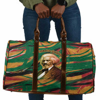 Frederick Douglass Travel Bag Green Abstract Design Civil Rights Leader Quote on Race and Humanity - Wonder Print Shop