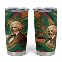 Frederick Douglass Tumbler Cup Green Abstract Design Civil Rights Leader Quote on Race and Humanity - Wonder Print Shop