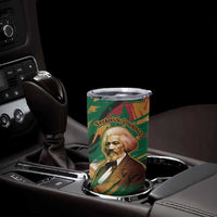 Frederick Douglass Tumbler Cup Green Abstract Design Civil Rights Leader Quote on Race and Humanity - Wonder Print Shop