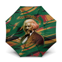 Frederick Douglass Umbrella Green Abstract Design Civil Rights Leader Quote on Race and Humanity - Wonder Print Shop