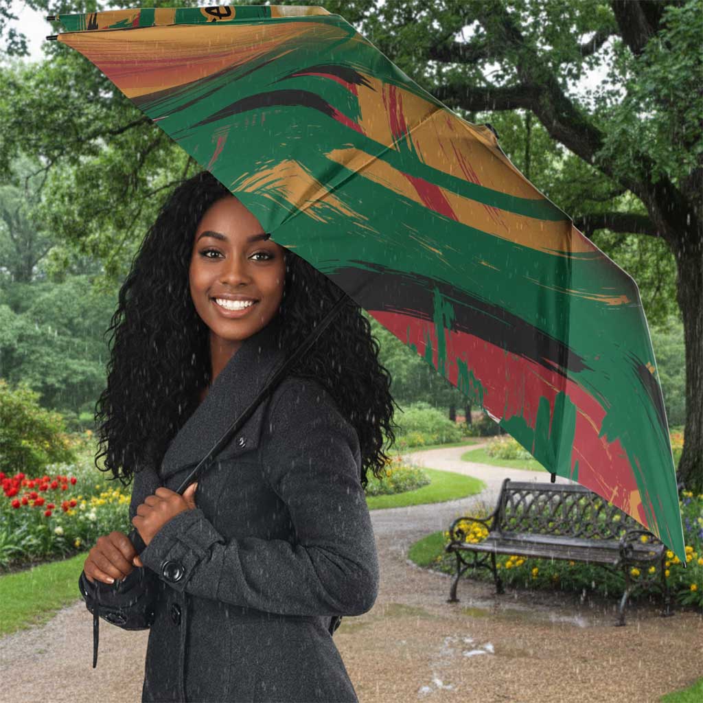 Frederick Douglass Umbrella Green Abstract Design Civil Rights Leader Quote on Race and Humanity - Wonder Print Shop