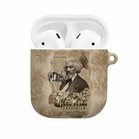 Frederick Douglass AirPods Case Sepia Newspaper Collage Civil Rights March Historic Quote Design - Wonder Print Shop