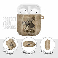 Frederick Douglass AirPods Case Sepia Newspaper Collage Civil Rights March Historic Quote Design - Wonder Print Shop