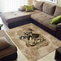 Frederick Douglass Area Rug Sepia Newspaper Collage Civil Rights March Historic Quote Design - Wonder Print Shop