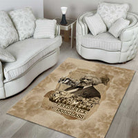 Frederick Douglass Area Rug Sepia Newspaper Collage Civil Rights March Historic Quote Design - Wonder Print Shop