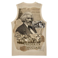 Frederick Douglass Basketball Jersey Sepia Newspaper Collage Civil Rights March Historic Quote Design - Wonder Print Shop