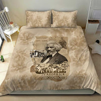 Frederick Douglass Bedding Set Sepia Newspaper Collage Civil Rights March Historic Quote Design - Wonder Print Shop