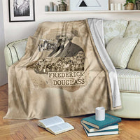 Frederick Douglass Blanket Sepia Newspaper Collage Civil Rights March Historic Quote Design - Wonder Print Shop