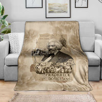 Frederick Douglass Blanket Sepia Newspaper Collage Civil Rights March Historic Quote Design - Wonder Print Shop