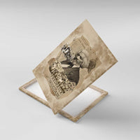 Frederick Douglass Canvas Wall Art Sepia Newspaper Collage Civil Rights March Historic Quote Design - Wonder Print Shop