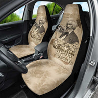 Frederick Douglass Car Seat Cover Sepia Newspaper Collage Civil Rights March Historic Quote Design - Wonder Print Shop