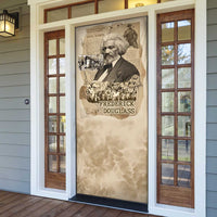 Frederick Douglass Door Cover Sepia Newspaper Collage Civil Rights March Historic Quote Design - Wonder Print Shop