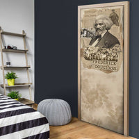 Frederick Douglass Door Cover Sepia Newspaper Collage Civil Rights March Historic Quote Design - Wonder Print Shop