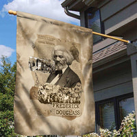 Frederick Douglass Garden Flag Sepia Newspaper Collage Civil Rights March Historic Quote Design - Wonder Print Shop