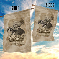 Frederick Douglass Garden Flag Sepia Newspaper Collage Civil Rights March Historic Quote Design - Wonder Print Shop