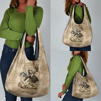Frederick Douglass Grocery Bag Sepia Newspaper Collage Civil Rights March Historic Quote Design - Wonder Print Shop