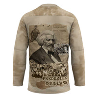 Frederick Douglass Hockey Jersey Sepia Newspaper Collage Civil Rights March Historic Quote Design - Wonder Print Shop
