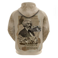 Frederick Douglass Hoodie Sepia Newspaper Collage Civil Rights March Historic Quote Design - Wonder Print Shop