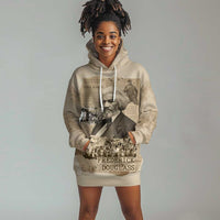 Frederick Douglass Hoodie Dress Sepia Newspaper Collage Civil Rights March Historic Quote Design - Wonder Print Shop
