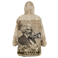 Frederick Douglass Kid Wearable Blanket Hoodie Sepia Newspaper Collage Civil Rights March Historic Quote Design - Wonder Print Shop
